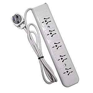 Alargue zapatilla 5 tomas 1.30 mts.